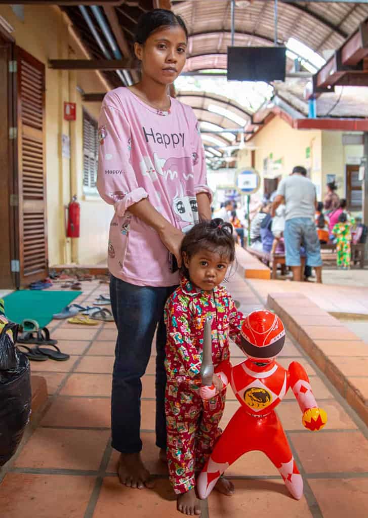 Ary and her mother ready to be discharged from AHC, after over three months at the hospital.