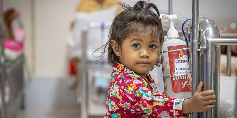 Cambodian Toddler in the Hospital